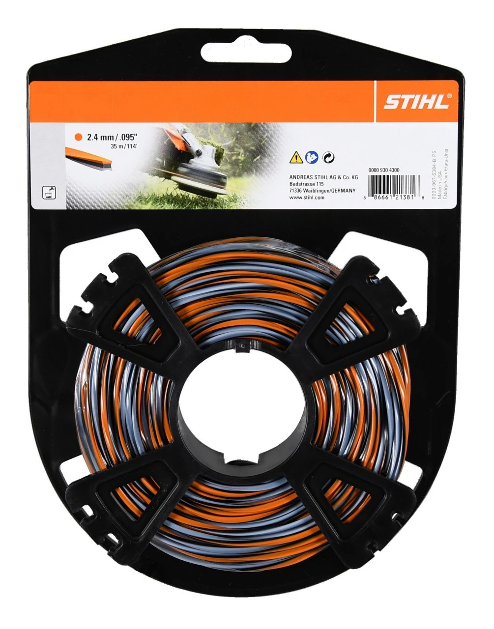Stihl Nylontråd CF3 Pro 2,4 Mm 3 Stihl Nylontråd CF3 Pro 2,4 Mm