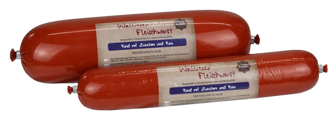 Hundepølse Med Okse, Zucchini Og Ris 3 Hundepølse Med Okse, Zucchini Og Ris