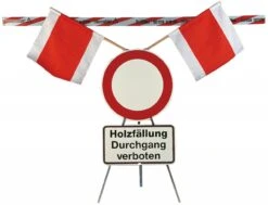 Advarselsstativ Freiberg, Komplet Med Små Skilte